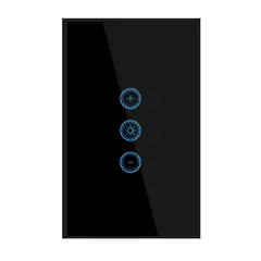OEM - Dimmer Inteligente Wifi 1 Boton Con Neutro Negro