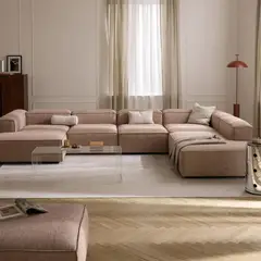 GENERICO - Seccional Derecho Rinconera 6 Plazas Monarch Lino - Rojo Oxido