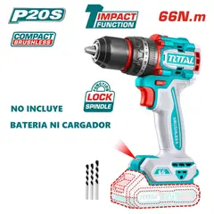 TOTAL TOOLS - Taladro Atornillador Brushless Solo Cabezal 66nm- TIDLI206681