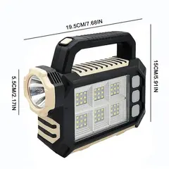 GENERICO - Linterna Con Panel Solar y Recargable