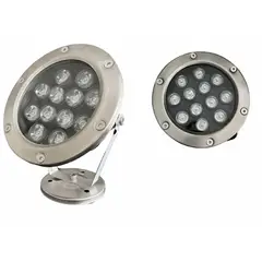 GENERICO - REFLECTOR DIRIGIBLE PARA PILETA 12W COLORES RGB MARCA POOL SYSTEM