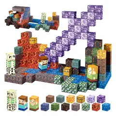 MAGNETI BLOCK - Set Bloques magnéticos Minecraft cubos imanes 213 PIEZAS