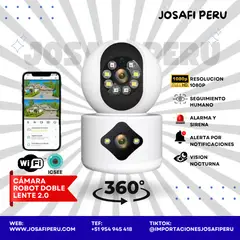 GENERICO - CAMARA DE VIGILANCIA FULL HD DOBLE LENTE 2.0