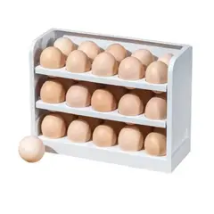 GENERICO - Organizador de Huevos 3 Niveles Blanco