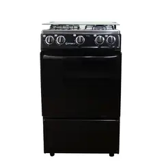 IMACO - Cocina 4 Hornillas 20 Tapa de Vidrio Negro