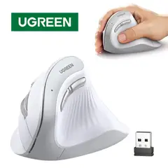 UGREEN - Mouse Vertical Inalambrico Ergonomico 4000DPI USB 2.4GHz 10 Mts