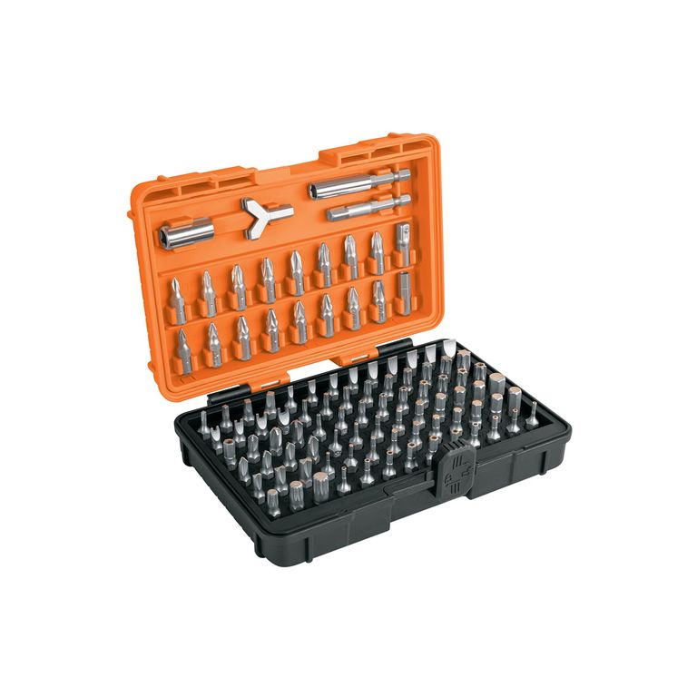 Juego de 100 Puntas Mixtas Largo 1 Pulg en Estuche Plástico