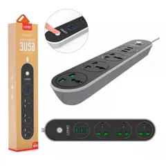 LDNIO - Extencion tomacorriente Sc3301 3 USB 3 Socket Carga Rapida