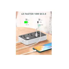 LDNIO - Extencion de pared Universal SC3412 38W 3socket
