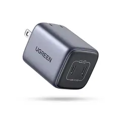 UGREEN - Cargador USB C de 45 W, Nexode 2 puertos GaN plegable