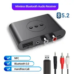 GENERICO - Bluetooth 5.2 Receptor Inalambrico Rca Aux Parlante Audífono Equipo