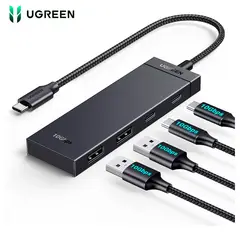 UGREEN - Adaptador Hub 4en1 Usb-C 3.2 Usb-A 10Gbps