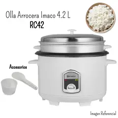 IMACO - Olla Arrocera 4.2 lt - C/vaporera - Blanco