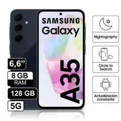 SAMSUNG - Celular Libre Samsung Galaxy A35 6.6 Pulg 128GB 8GB RAM Negro