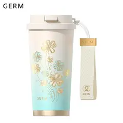 GERM - Vaso Térmico De Acero Inox Trébol Celeste 500ml / 19.6oz