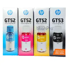 HP - Kit Tinta GT52 y GT53 x 4 Negro Cian Magenta Amarillo