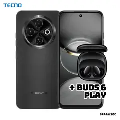TECNO MOBILE - CELULAR TECNO SPARK 30C 4GB RAM 256 ROM - ORBIT BLACK + BUDS 6 PLAY