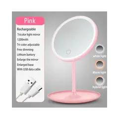 OEM - ESPEJO LED TACTIL DE BELLEZA RECARGABLE