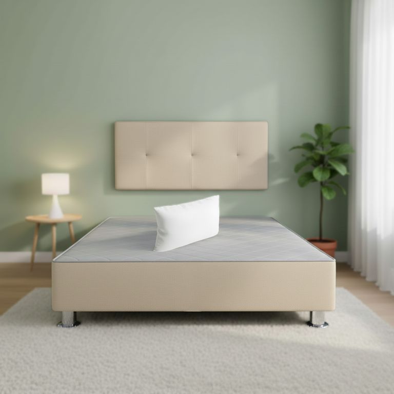Cama tapizada Brisa + almohada - 2 Plz - Color Beige
