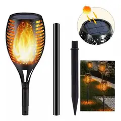 OEM - Antorcha Amarilla tipo Estaca para Jardin Vintage Luz LED Solar