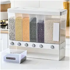 INSPIRA MARKET - Dispensador de Arroz y Menestras con Compartimentos Múltiples