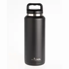 WECOOL - Botella Térmica Negra 1064 ml Acero Inoxidable– Mantiene Frío 24h y Calor 12h – Tapa Hermética Antiderrame
