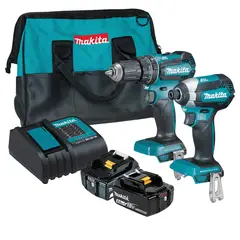 MAKITA - TALADRO DHP485 + ATOR IMPACTO DTD153Z + 2 BATE + CARG DLX2283S MAKITA
