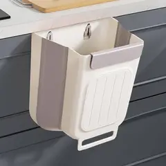 GENERICO - TACHO DE BASURA PLEGABLE PARA COCINA COLOR HUESO - LILA