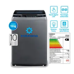 INDURAMA - Lavadora 19KG Carga Superior LRI-19CR