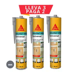 SIKA - 3x2 Selladores para juntas Sikaflex 415 Universal Purform Gris