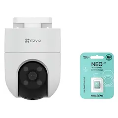 Ezviz - Cámara de Seguridad para Exteriores EZVIZ H8C 2MP + SD 64GB
