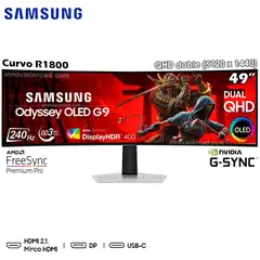 SAMSUNG - Monitor SAMSUNG LS49DG930SLXPE Odyssey OLED G9, 49" QHD, 240 Hz, 0.3ms