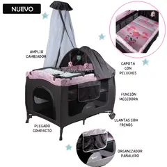 EBABY - Nueva Cuna Corral Mecedora SALLY 716-4 Rosado