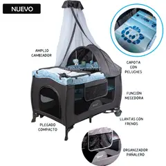 EBABY - Nueva Cuna Corral Mecedora SALLY 716-4 Azul