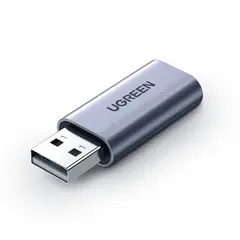 UGREEN - Adaptador USB a Audio Mini Jack 35mm Ugreen CM383 Gris 80864