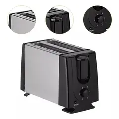 GENERICO - Tostadora QLT-118B de Acero Inoxidable 2 Panes 650W