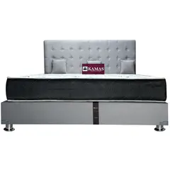 KAMAS - DORMITORIO KAMAS KING SARKI + CABECERA AÉREA CUADROS 1 - GRIS