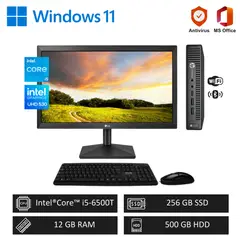 INTEL - Computadora PC Empresarial Core i5 3,10 GHz 12GB RAM 256GB SSD+500GB HDD