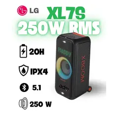 LG - Parlante XBOOM XL7S 250W Bluetooth IPX4 Pixel Art