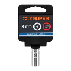 TRUPER - Dado hexagonal encastre 1/4pulg de 8 mm