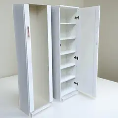 START FG - Zapatera Alta melamine blanco con espejo Viene ARMADO