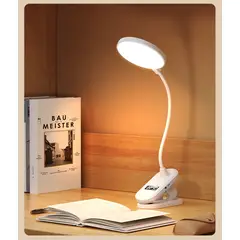 GENERICO - Lampara Inalámbrica circular Con Clip 3 Tonos De Luz+ reloj