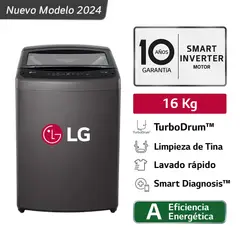 LG - Lavadora Automática WT16BVTB 16kg Negro