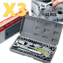 AIWA - Pack x3 Set de dados 40 piezas – 120 piezas profesionales