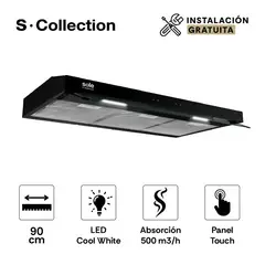 Sole - Campana Extractora Scollection Slim Black 90Cm