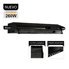 INDURAMA - Campana Extractora 90 cm CEI-902NE Negro