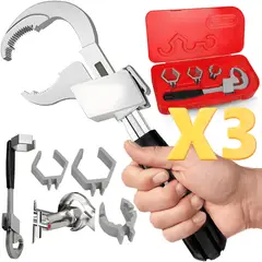 ROSH - Llave de Gasfitería Pack x3 Herramientas Infaltables en Casa