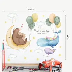 LITTLE BRU ACCESORIOS EXCLUSIVOS - 2 Stickers vinil decorativo pared de bebé o niños
