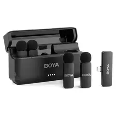 BOYA - 4 Micrófonos BY-V4U Inalámbrico Solapa Lavalier Usb-c iPhone Pro
