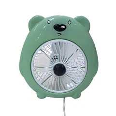 GENERICO - VENTILADOR OSITO KAWAII CELESTE CON VERDE
